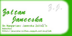zoltan janecska business card